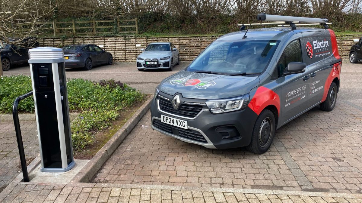 Commercial EV Charger Installation for Kitsons in Torquay